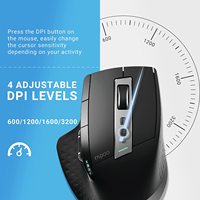 Rapoo MT750S multi-mode mysz bezprzewodowa na akumulator ergonomiczna mysz Bluetooth 3200 DPI łatwe przełączanie do 4 urządzeń mysz do gier 3